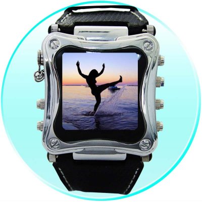 Metallic 1.5 Inch OLED MP4 Watch Player