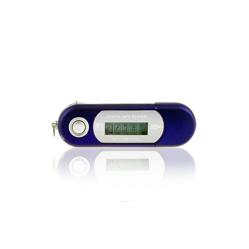 Blue USB MP3 Player 512MB - Backlight + Radio + Voice Record