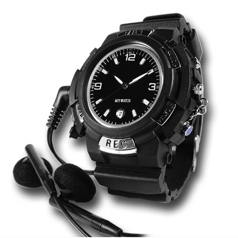 Sports MP3 RF Transmitting Watch - 1GB