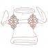 Chest Chain Lotus Leaf Type Hollow Out Rhinestone embedded Sexy and Fashion Show Dresses for Women