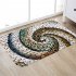 Chic 3D Rotating Pebbles Printing Carpet Hallway Doormat Anti Slip Bathroom Absorb Water Carpet Kitchen Mat Rug