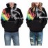 Chic Unisex Couples 3D Digital Printing Sweatshirt Fashion Hooded Long Sleeve Tops as shown M