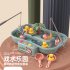 Child Toy Magnetic Fishing Music Electric Circulation Fishing Duck Fishing Platform Water Play Game Toys 888 57 Fishing   Duck  Blue
