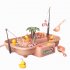 Child Toy Magnetic Fishing Music Electric Circulation Fishing Duck Fishing Platform Water Play Game Toys 888 58 Fishing fish   Duck  Pink