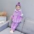 Childern Girls Pajamas Set Homewear Long Sleeve Nighties Sleepwear Suit  Pink 140cm