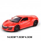 Children 1/32 Simulation Alloy Pull back Sound and Light Simulation Car Mold Gift Ornaments Decoration red