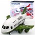 Children Airplane Model Toys Storable Inertial Alloy Car Model Ornaments Birthday Christmas Gifts For Boys blue