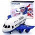 Children Airplane Model Toys Storable Inertial Alloy Car Model Ornaments Birthday Christmas Gifts For Boys blue