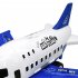 Children Airplane Model Toys Storable Inertial Alloy Car Model Ornaments Birthday Christmas Gifts For Boys blue