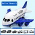 Children Airplane Model Toys Storable Inertial Alloy Car Model Ornaments Birthday Christmas Gifts For Boys blue