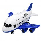 Children Airplane Model Toys Storable Inertial Alloy Car Model Ornaments Birthday Christmas Gifts For Boys blue