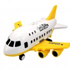 Children Airplane Model Toys Storable Inertial Alloy Car Model Ornaments Birthday Christmas Gifts For Boys yellow