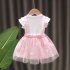 Children Baby Girls Cute Princess Dress With Bow Decoration Sleeveless Tutu Dress For 1 8 Years Old Children pink 1 2Y M 90cm 