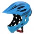 Children Bike Riding 16 Hole Breathable Helmet Detachable Full Face Chin Protection Balance Bicycle Safety Helmet with Rear Light White black One size