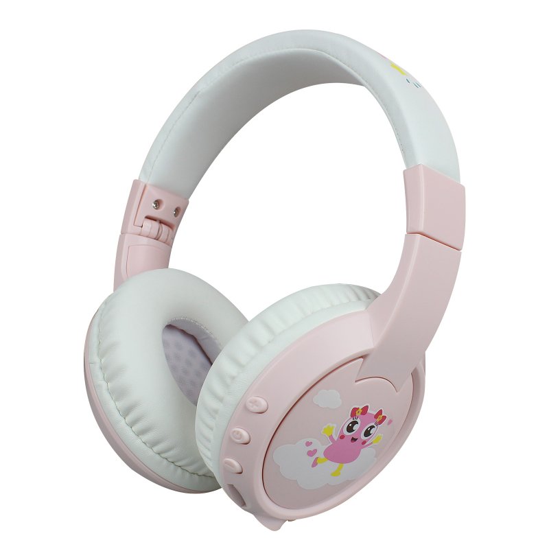 Children Bluetooth Headset BT5.0 Wireless Kids Headphone with HD Mic Support TF Card for Children Study/Entertainment Pink