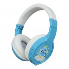 Children Bluetooth Headset BT5.0 Wireless Kids Headphone with HD Mic Support TF Card for Children Study/Entertainment blue