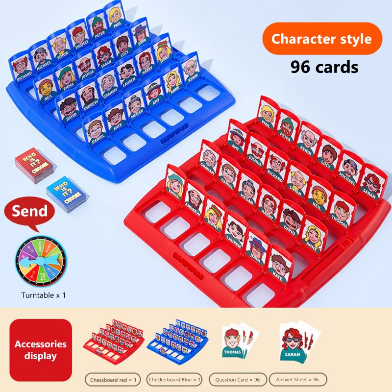 Children Board Game Guessing Who I Am Family Kids Puzzle Memory Training Entertainment Parent-child Interaction Toys 96pcs characters