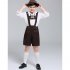 Children Boy Fashion Oktoberfest Waiter Cosplay Costume Beer Festival Suit Khaki L