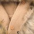 Children Boys Girls Hooded Knitted Long Sleeve Sweater Hairy Neckline Double breasted Cartoon Ear Outerwear brown 80cm