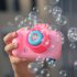 Children Bubble Maker Automatic Cute Cartoon Soap Bubble Machine Camera Toys Bubble Gifts for Kids and Girls Pink