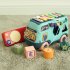 Children Bus Toy With Sound Light Shape Puzzles Knocking Piano Educational Musical Toys For 0 3 Years Old Boys Girls 981 blue