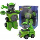 Children Cartoon Car for Paw Patrol Figure Chase Rocky Marshall Rubble Toy Kids Tranform Truck Boys Girls Vehicle Gift Rocky