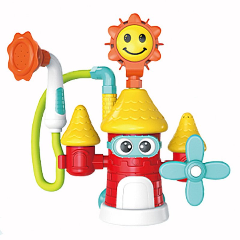 Children Castle Shower Head Bath Toy Cute Funny Bathroom Water Spray Toy For Boys Girls Birthday Gifts