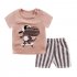 Children Clothes Suits Short Sleeve Top Pants Suit Children Sleepwear Daily Wearing Cartoon lion short sleeve shorts suit 80 55 yards recommended height 75 85cm