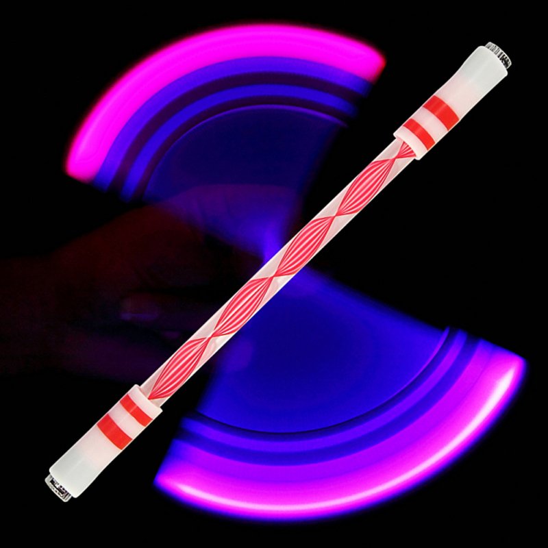Children Colorful Special Illuminated Anti-fall Spinning Pen Rolling Pen  A15 red (lighting section)