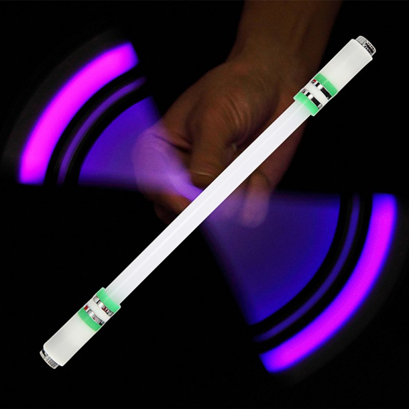 Children Colorful Special Illuminated Anti-fall Spinning Pen Rolling Pen  A16 green (lighting section)