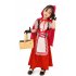 Children Cosplay Costume with Capped Shawl and Gloves for Stage Performance Beer Festival  red XL