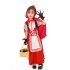 Children Cosplay Costume with Capped Shawl and Gloves for Stage Performance Beer Festival  red L