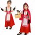 Children Cosplay Costume with Capped Shawl and Gloves for Stage Performance Beer Festival  red M