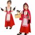 Children Cosplay Costume with Capped Shawl and Gloves for Stage Performance Beer Festival  red XL