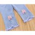 Children Cotton Jeans Summer Thin Middle Waist Pants Casual Loose Cropped Pants For 2 8 Years Old Girls rabbit 5 6Y 110cm