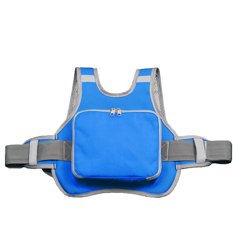 Children Cycling Strap Universal Motorcycle Safety Belt For Kids Safe Reflective Design Adjustable Buckles Kids Harness Backpack Leash Safety Seats Strap blue
