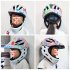 Children Detachable Full Face Bicycle   Mountain Road Bicycle Safety Helmet with Tail Light Black blue Head circumference  42 52cm 