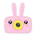 Children Digital Camera Portable Mini Cartoon Camera Toy Rabbit Pattern Camera Bunny pink