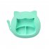 Children Dinner Plate Silicone Portable Divided Dinner Plate With Suction Cup Green Tiger