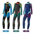 Children Diving Suit 2 5MM Thicken Warm Junior Siamese Long Sleeve Surfing Diving Suit blue M