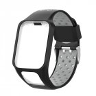 Replacement Silicone Pure Color Watch Strap For TomTom Runner <span style='color:#F7840C'>2</span> / 3 Breathable Band for Golfer2 Adventunrer Universal Sport Smart Watch Wristband Watch Accessories dark grey