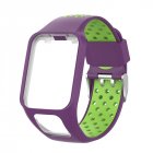 Replacement Silicone Pure Color Watch Strap For TomTom Runner 2 / 3 Breathable Band for Golfer2 Adventunrer Universal Sport Smart Watch Wristband Watch Accessories Violet green