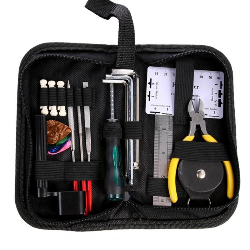 Guitar Maintenance Tool Kit String Replacement Musical Instrument Clean and Repair Luthier's Assistant Toolkit