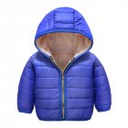 Children Down Overcoat Baby Girls Boys Hood Winter Children Jacket Outerwear blue 100cm