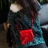 Children Fashion Wallet Mini Satchel Portable Bag with Tassel Single shoulder Bag green