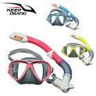 Children Full Dry Silicone Explosion Proof Lens Diving Mask Snorkel Set + Special Snorkeling Tube Equipment yellow_For 3-15 years old