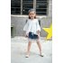Children Girl Cotton Short Sleeve Tops Stylish Front Short Back Long Swallowtail Shirt Dress