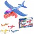 Children Glider With Lights Large Gun Launcher Catapult Foam Aircraft Outdoor Toys For Boys Birthday Gifts Opp bag  random color 