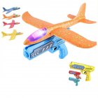 Children Glider With Lights Large Gun Launcher Catapult Foam Aircraft Outdoor Toys For Boys Birthday Gifts Opp bag (random color)