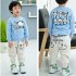 Children Harem Pants Casual Pants For 2 6 Years Old Cotton Smile Face Pattern Printed Pants gray 120cm